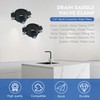 2 Pcs 1/4 Inch Quick Connect Clamps Black Plastic Drain