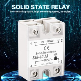 Ssr 10 Aa 10A Solid State, Ac Solid State Relay Solid State Relay 240V Ac Relay Module Ssr Ac-Ac Input 90-250V Ac Output 24-480V Ac