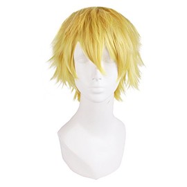 MapofBeauty 12 Inch/30cm Men Male Short Cosplay Wig (Blonde)