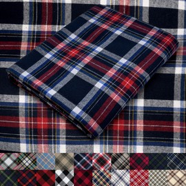 Pico Textiles 3 Yards Bolt Navy Blue and Red Tartan Plaid Flannel Fabric - 60" Wide - 100% Cotton - Sold by The Yard - for Shirts, Scarves, Pajamas & Receiving Blankets