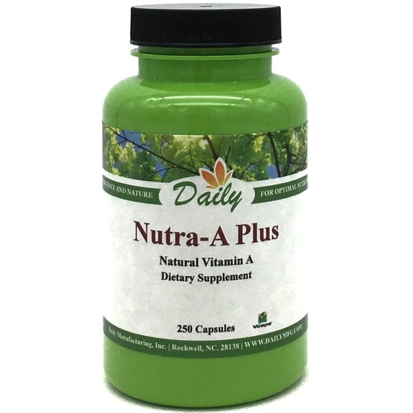 Daily's Nutra-A Plus™ (Vitamin A-Palmitate (10,000 IU) & Beta-Carotene (15,000 IU from Algae and Spirulina) 250 Vegetarian Capsules