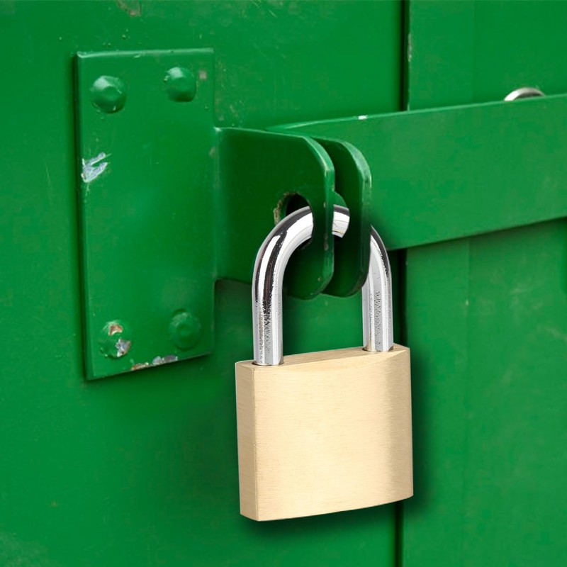 6Pack Solid Brass Padlocks Keyed Alike, Locker Locks with Same