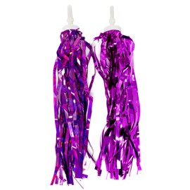 Laxzo ® Kid's Bike Streamers, 2PCS Bicycle Handlebar Streamers Bicycle Grips Tassel Ribbons, Carrier Accessories Easy Attach To Scooter's/tricycle's/bike's Handlebars (Dark Purple)