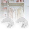 Suiwotin 4 Packs Stainless Steel Closet Rod End Supports 1-1/3