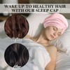 2PCS womens bonnets for hair sleeping, Adjustable Double Layer Silk