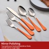 Onlycooker 20-Piece Orange Silverware Set 18/0 Stainless Steel Flatware Orange