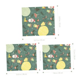 Beavorty 2sets Cotton Wraps Reusable Easy Clean Fresh Keeping Decorative Beeswax Sheets for Food Kitchen Supply 3pcs*2