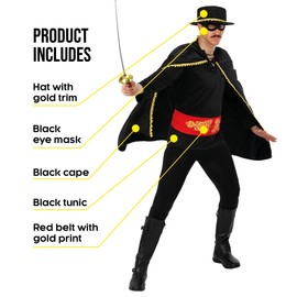 Fun Shack Senor Bandit 90s Fancy Dress Costumes for Men, Spanish Fancy Dress Men, Spanish Dress Up, Mexican Fancy Dress men Medium