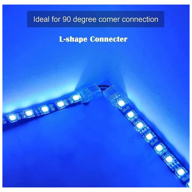 ZMFGMN 3 pin 8mm Wide no Weld Corner ConnectorL Shape