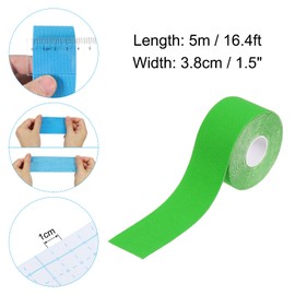 PATIKIL 16.4ft x 1.5 Inch Aerial Hoop Tape, Athletic Tape Adhesive Non-Slip Grip Tape Yoga Rig Sports Tape for Wrapping Exercises Gymnastics, Green
