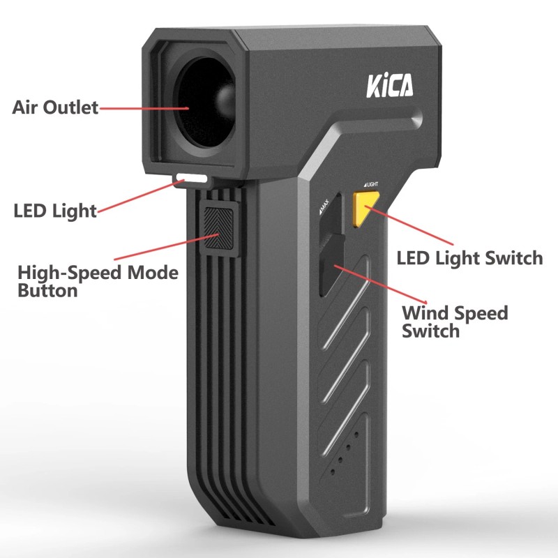 KICA Electric Powerfull Air Duster Blower for Car Detailing Tool