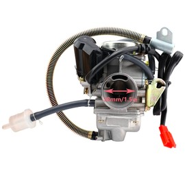 GY6 150cc Carburetor For Carb Scooter Go Kart Howhit and 150cc 125cc,152QMJ 157QMI Roketa SunL Baja EagleChinese Go Kart Carb with Air Filter Intake Manifold