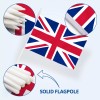 Anley 12 Pack British Union Jack UK Mini Handheld Flag