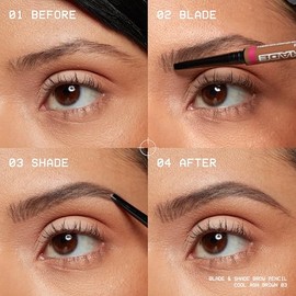 NYX Professional Makeup Blade Shade Brow Pencil Tono Cool Ash Brown (gris claro), 0.06gr - Lápiz de ceja de dos puntas, resistente a desvanecimientos y transferencias, dura hasta 16H, fórmula vegana