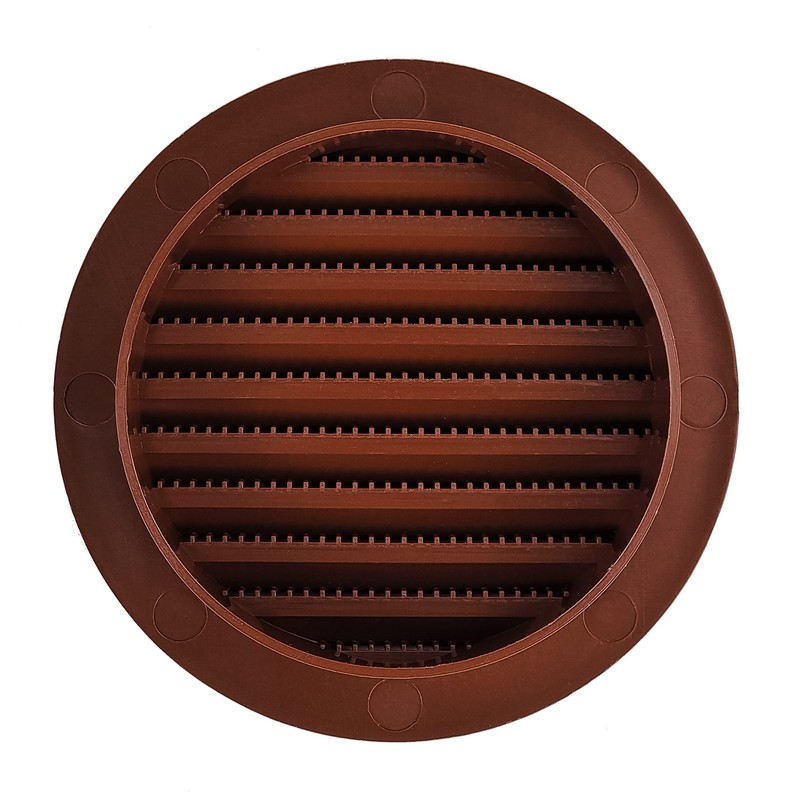 Brown 100mm / 4 inch Round Air Vent Grill Cover,