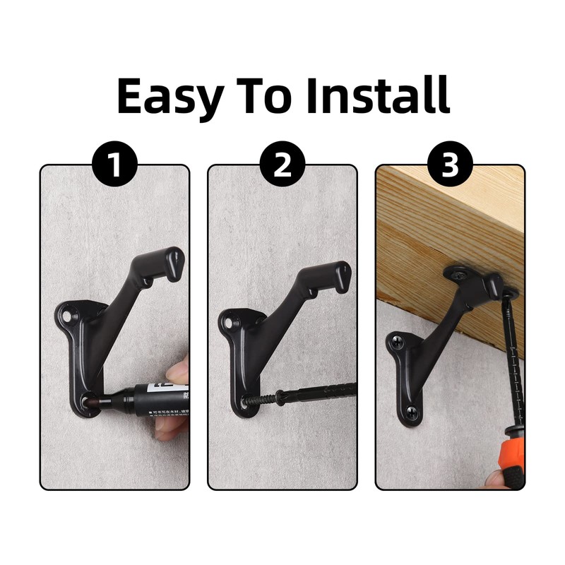 HOME MASTER HARDWARE Handrail Stair Brackets 3" Heavy Duty Support
