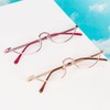 KoKoBin Half Reading Glasses for Men Women,Half Moon Metal Frame