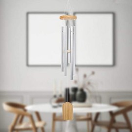 AvoDovA Wind Chimes Outside,Wood Wind Chimes Outdoor Deep Tone with 6 Aluminum Tubes Chimes, Gifts for Housewarming, Mother Day, Christmas, Outdoor Decor for Patio, Garden, Yard, Home