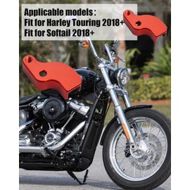 CAQ Motorcycle Neutral Gear Assist Kit Fit for Harley Touring Softail 2018+, Aluminum Alloy Neutral Shift Auxiliary, Red