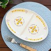 Monkey Oval Partition Plate (Western-style dishes, plates, divider dishes, children's