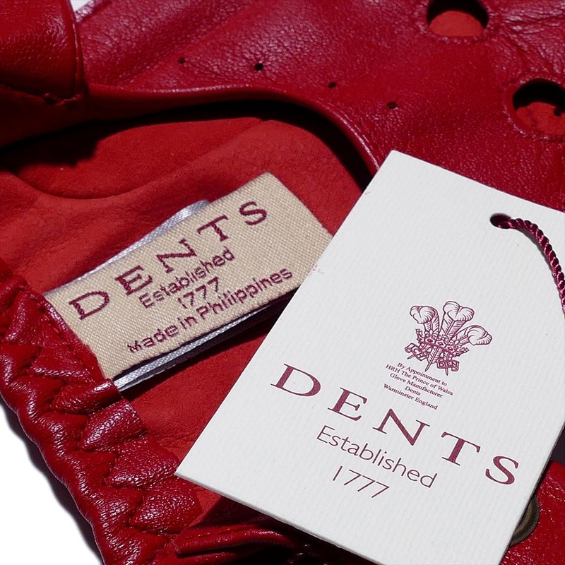 Denz SNETTERTON 5-1009 Leather Gloves, Thimble Gloves, Driving Gloves, Berry,