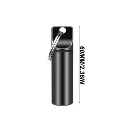 Waterproof Aluminum Pill Box, Pill Box Keychain, Pocket Pill Case, Portable Mini Pill Boxes, Portable Pill Container for Outdoor Travel