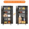 Aobabo Metal Storage Cabinet with Wheels, Steel Lockable Cabinet with