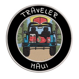Traveler! Maui Embroidered Premium Patch DIY Iron-on or Sew-on Decorative Badge Emblem Vacation Souvenir Travel Gear Clothes Appliques Wildlife Explore Nature