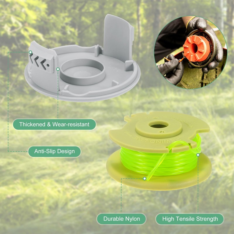 M METERXITY 5-Pack String Trimmer Replacement Spool AC80RL3 30ft 0.08