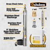 Osluken Deep Well Submersible Pump, 1HP 110V/60Hz, 33GPM Flow, 200ft