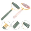 Baluue 2pcs Jade Massage Rollers for Smooth Facial Roller Tool