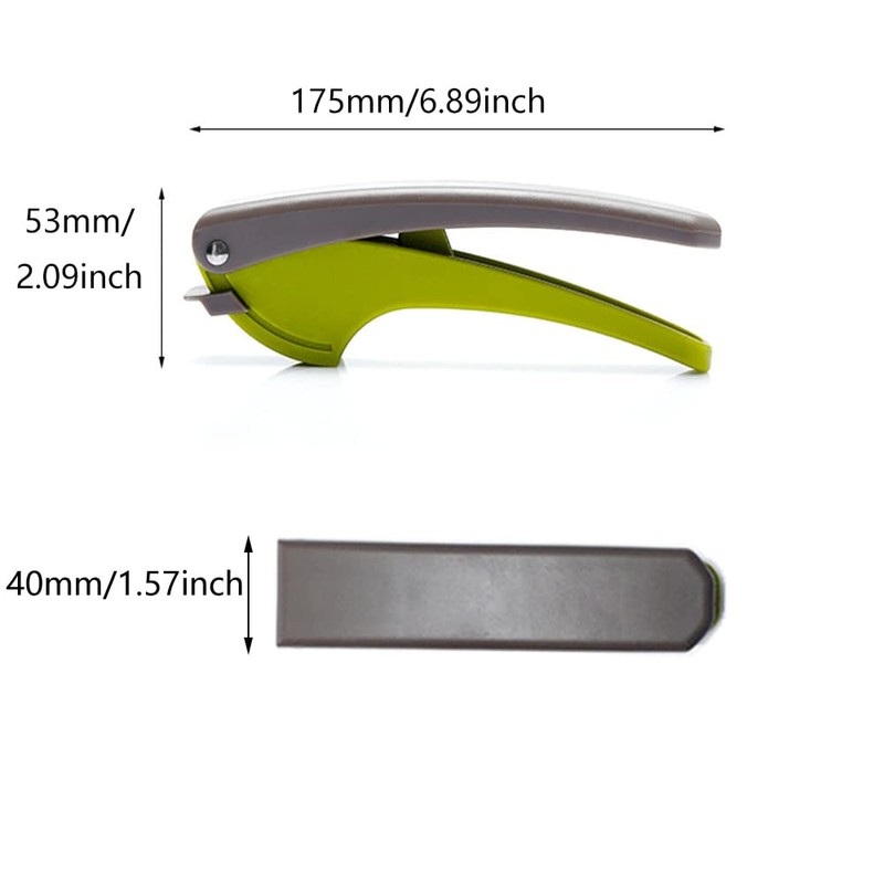 2PCS Garlic Press, Dual Function Garlic Mincer Slicer Heavy Duty