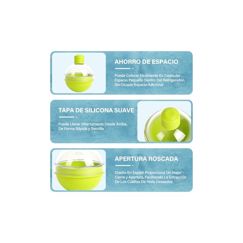 6PCS Moldes De Silicona Para Hielo, Moldes Esféricos Para Hielo