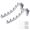 Pack of 2 Wall Clothes Rack, Foldable Stainless Steel, Foldable