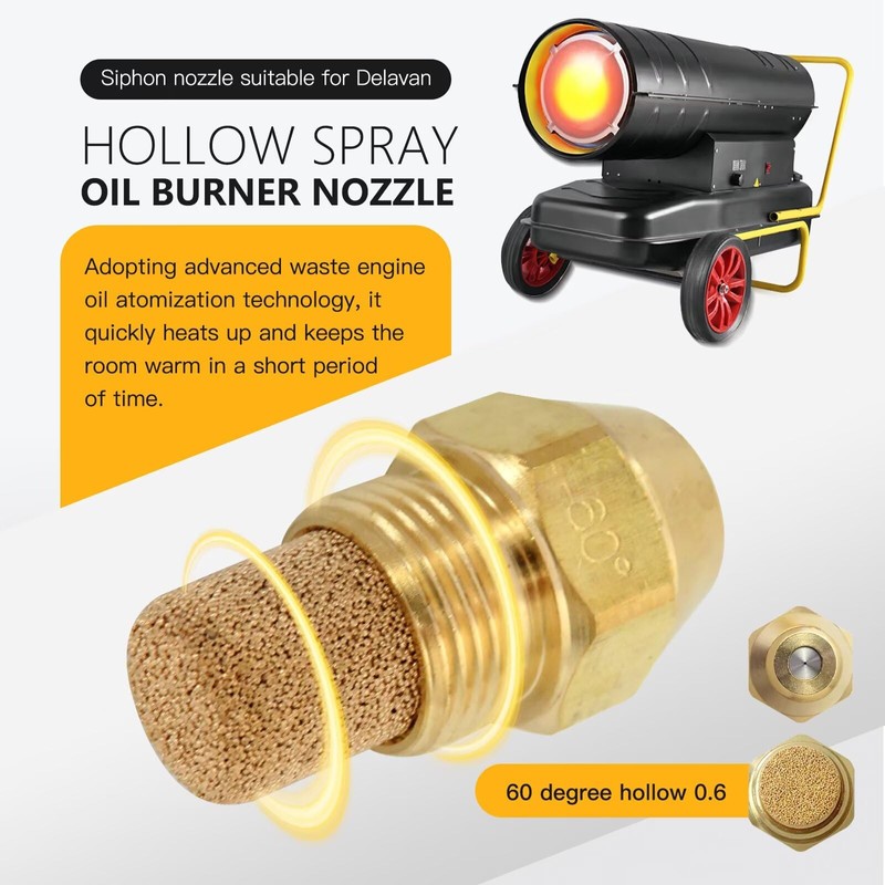 LINGSEE Oil Burner Nozzle 60-60A for Boiler, Water Heater, Furnace