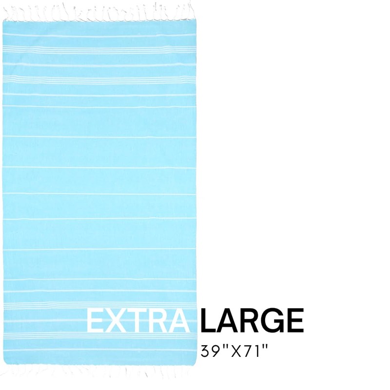 BAY LAUREL Turkish Beach Towel with Travel Bag 39 x