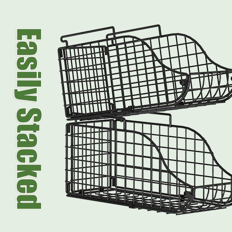 8-Pack Can Organizer for Pantry, Stackable Cabinet Food Shelves for