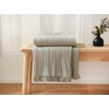 Coastline 100% Cotton Waffle Weave Blanket Throw with Fringe,Pre-Washed Soft