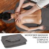 XQZMD 3 Piece Microfiber Massage Table Sheet Set, Flat Massage