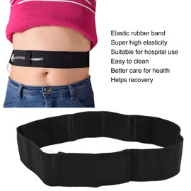 Belt for Peritoneal Dialysis, Breathable PD Belt Peritoneal Dialysis Catheter Holder, Peritoneal Dialysis Catheter Belt, Breathable, Soft, Adjustable, Dirt, Fixed Catheter Belt, Black (L)