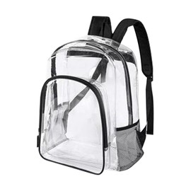 QUINTRA Clear Small Backpack, Stadium Approved Transparent Backpack, Waterproof Transparent Backpack, Beautiful Backpacks For Girls Pineapple, black, A