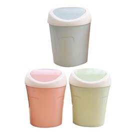 NOLITOY 3Pcs Mini Desktop Trash Can Cute Wastebasket for Office Creative Waste Basket for Home Study and Desk Organization