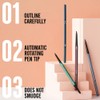 Waterproof Eyebrow Pencil,Ultra-Fine Mechanical Pencil with Spoolie Brush,Eyebrow Pencil Soft