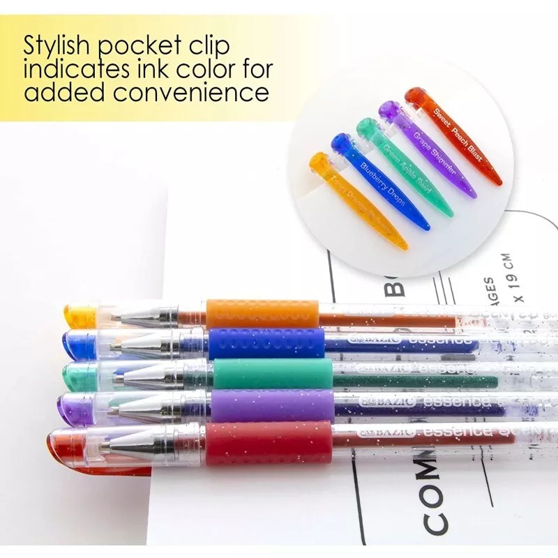 BAZIC Essence Scented Glitter Color Gel Pen (5/PK)