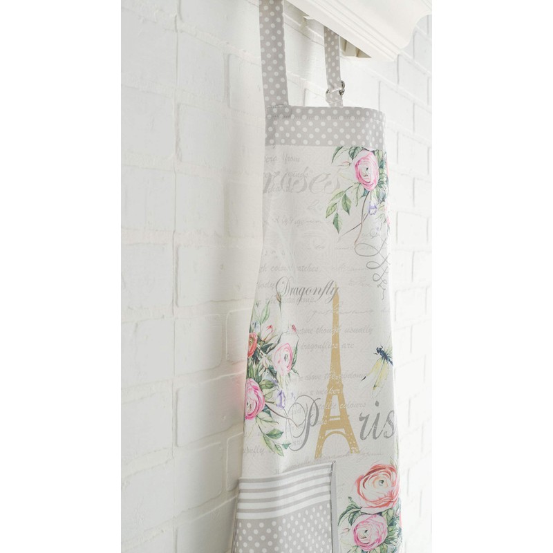 Maison d'Hermine 100% Cotton 1-Piece Kitchen Apron with Adjustable Neck