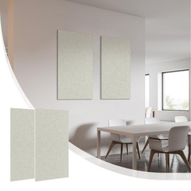 Olanglab Acoustic Panels 2 Pack, 48''x24'' Large Sound Panels, Fabric Wrapped Sound Proof Foam Panels for Walls, Sound Absorbing Panels for Recording Studio Acoustical Treatments (Ivory)