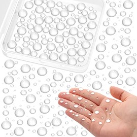 MIKIMIQI 700 Pcs Clear Dewdrop Water Droplets Embellishments Scrapbooking Card Making Supplies Resin Dewdrop Beads Embellishments Clear Waterdrop for DIY Crafts Paper Decor (Clear)