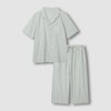 JAJU [JAJU] Men's/Women's Cotton Rayon Seersucker 7-part Pajama Set