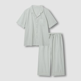 JAJU [JAJU] Men's/Women's Cotton Rayon Seersucker 7-part Pajama Set