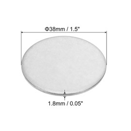 PATIKIL 38mm Steel Disc, 20Pcs Metal Stamping Blanks Tags Circle Round Metal Plate Strike DIY 304 Stainless Steel for Laser Engraving Stamping Craft Name Tag